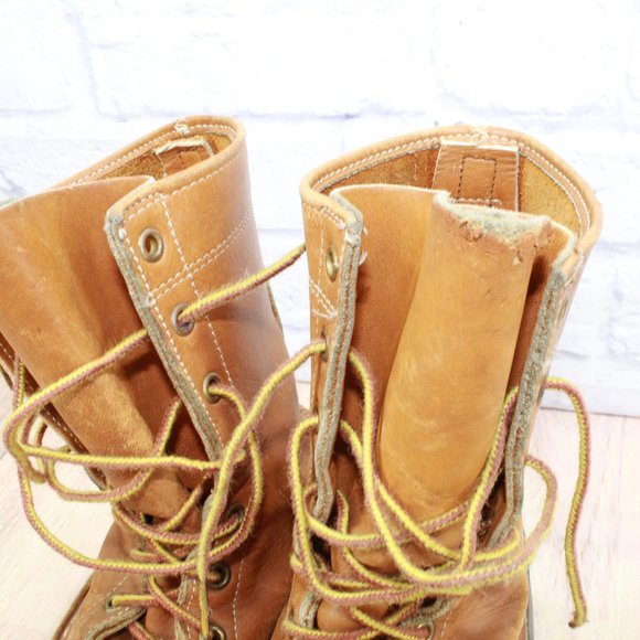 *Vintage LL Bean Brown Leather Mid Calf Insulated Duck Boot Size 7 - Picture 11 of 11